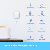 Mini Smart Wi-Fi Socket, Energy Monitoring, 4-Pack